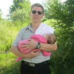 Максим Бабич с ребенком