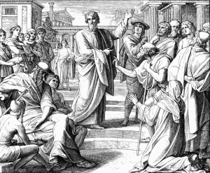 Павел проповедует в ареопаге