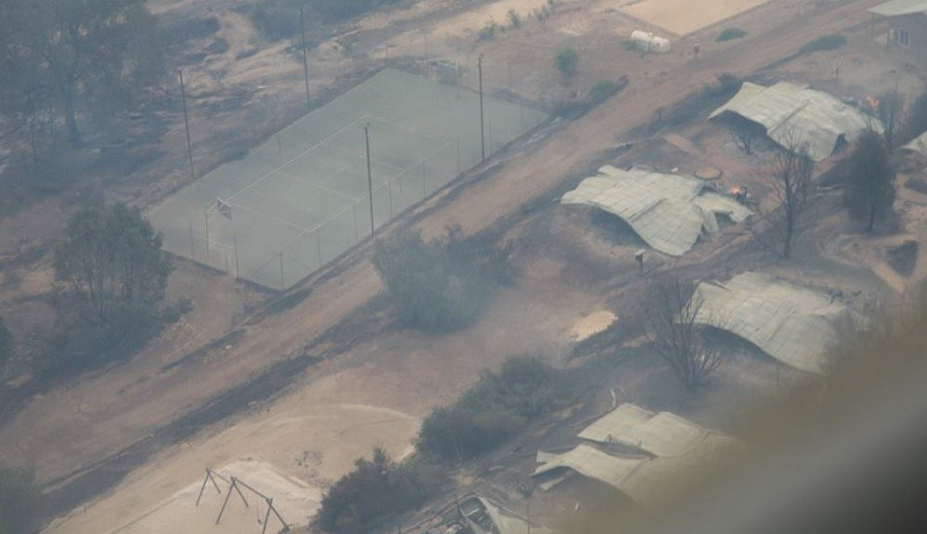 На этой фотографии виден теннисный корт лагеря. (Марк Пизи / Adventist Record)