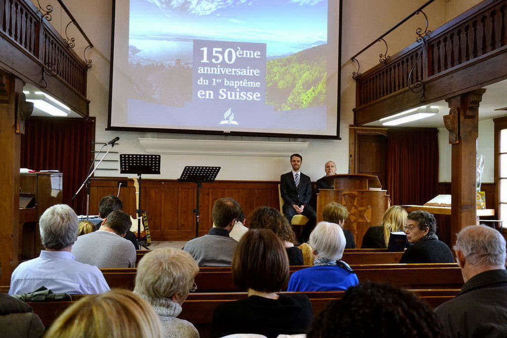 Специальная программа, посвященная 150-летию церкви проводимая в адвентистской церкви Невшатель 7 февраля.