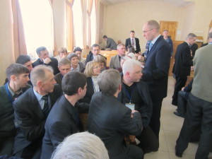 Леонид Рутковский с делегатами Кривбасса
