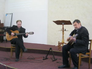 Музыкант Сергей Дуплий и пастор Сергей Молчанов